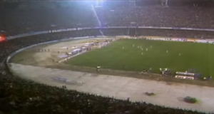 Lo stadio in festa per la vittoria